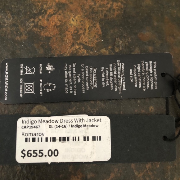 Komarov Indigo Meadow Dress with Jacket ULN - Picture 6 of 7